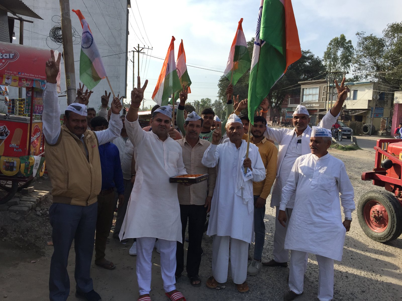 AAP Supporters — Victory Celebrations
