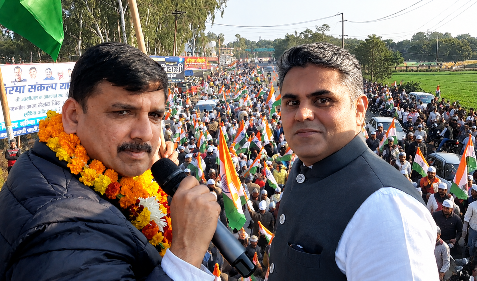 Bijendra Malik inspecting infrastructure projects